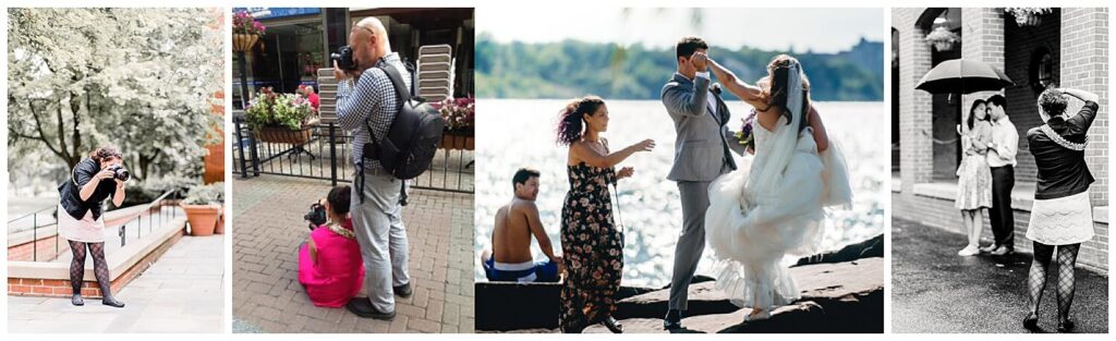 ohio photographer taking wedding pictures of brides and grooms