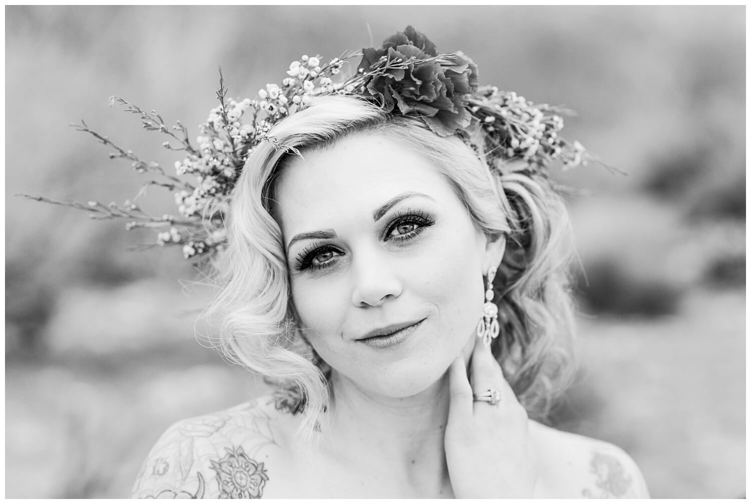 wedding vendors guide gorgeous bride in black and white
