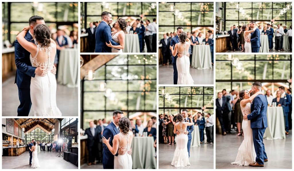 bride and groom's first dance captured by three and eight photography at sapphire creek winery