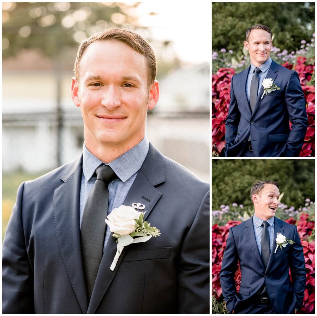 groom portraits at the cleveland metroparks zoo in ohio