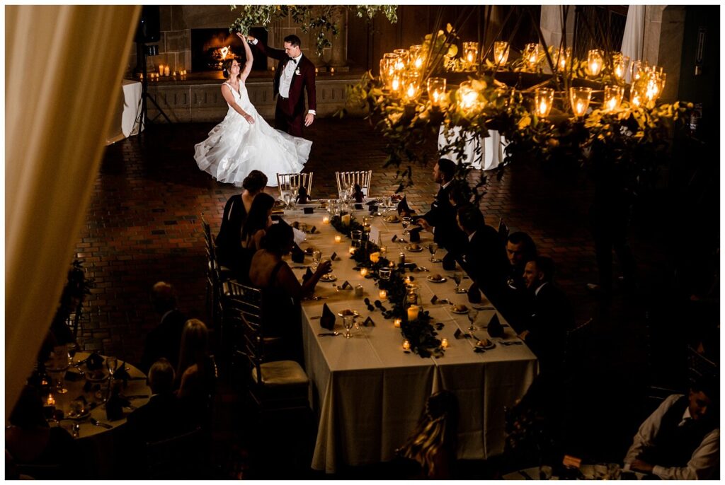 bride and groom dancing at glenmoor country club wedding captured by three and eight photography