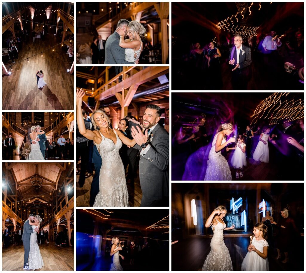 bride and groom dancing at ohio barn wedding at tall oaks event complex