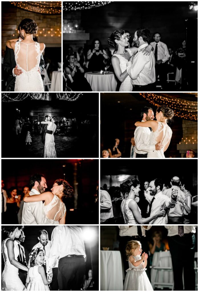 bride and groom dancing at walden inn wedding reception