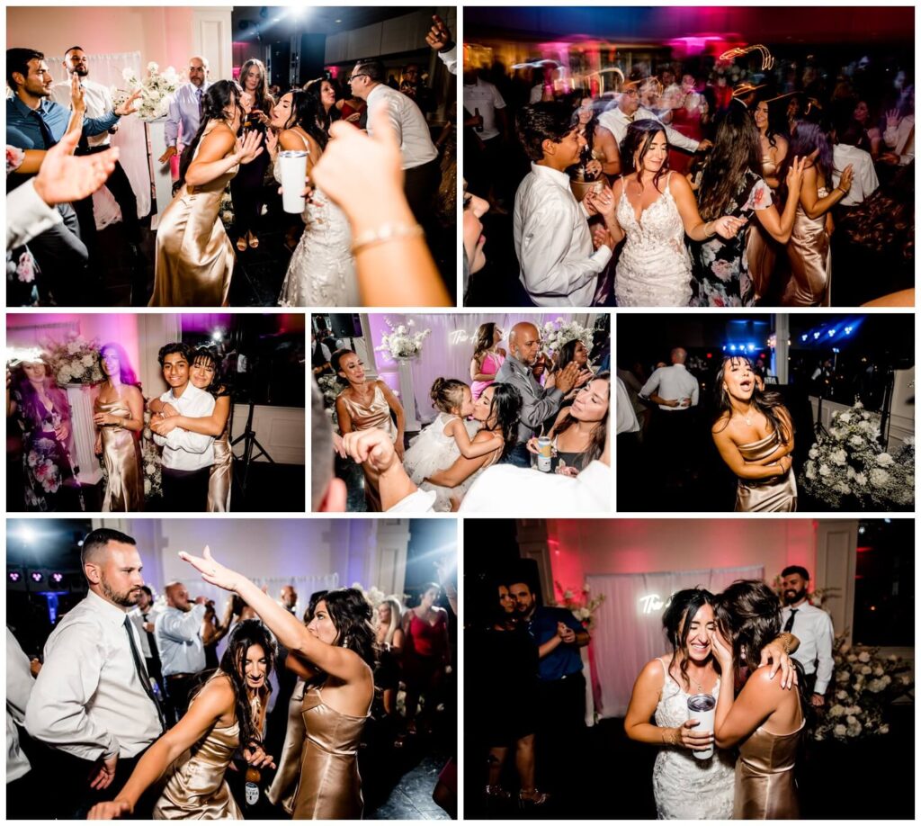 wedding guests dancing at reception at avalon country club in warren ohio