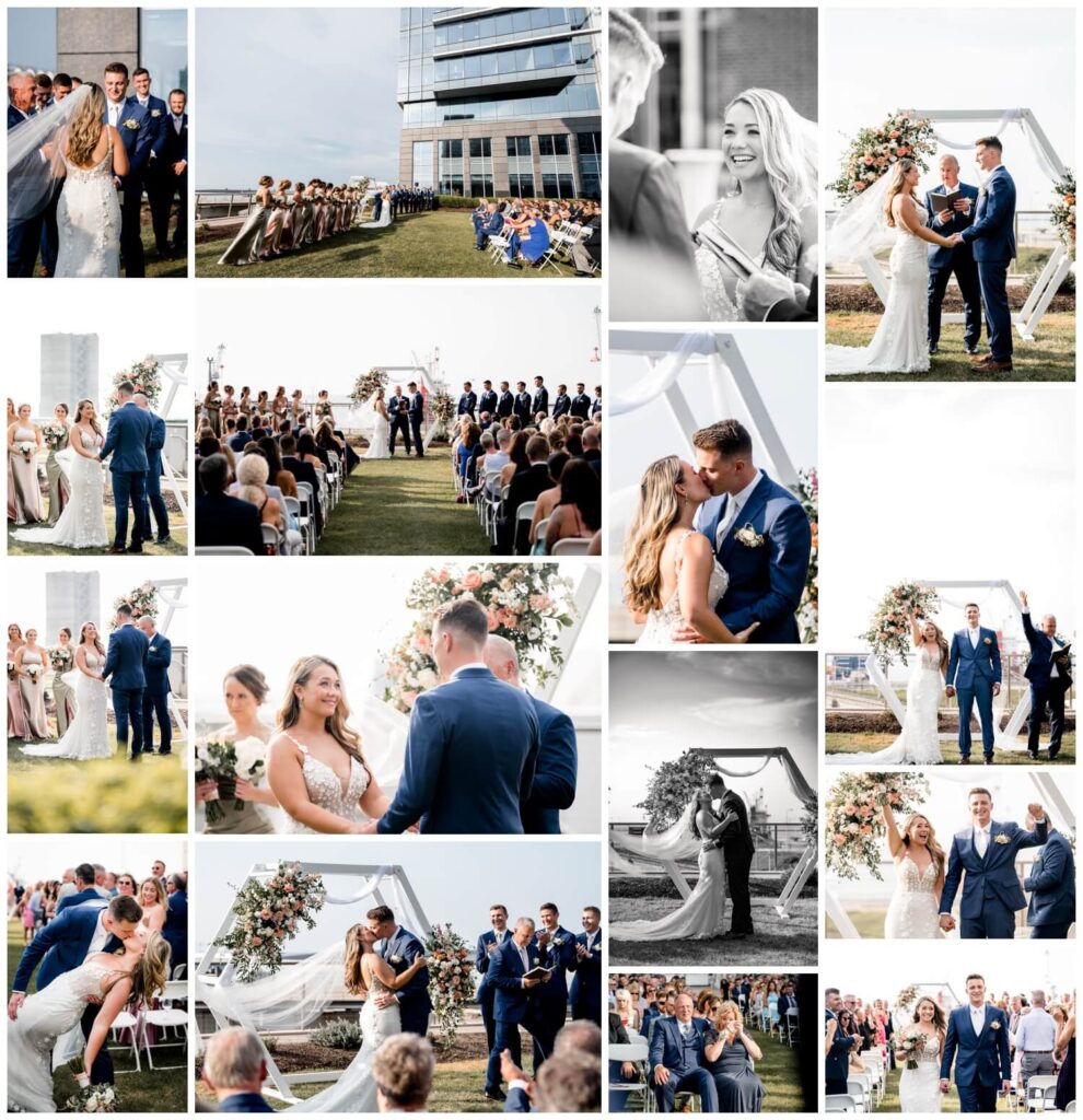 Pictures from Summer aloft downtown cleveland wedding day captured by three and eight