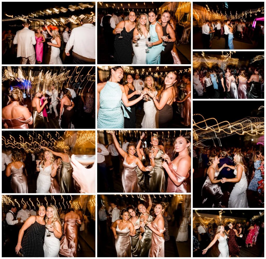 fun dancing photos at aloft downtown cleveland wedding reception captured by three and eight