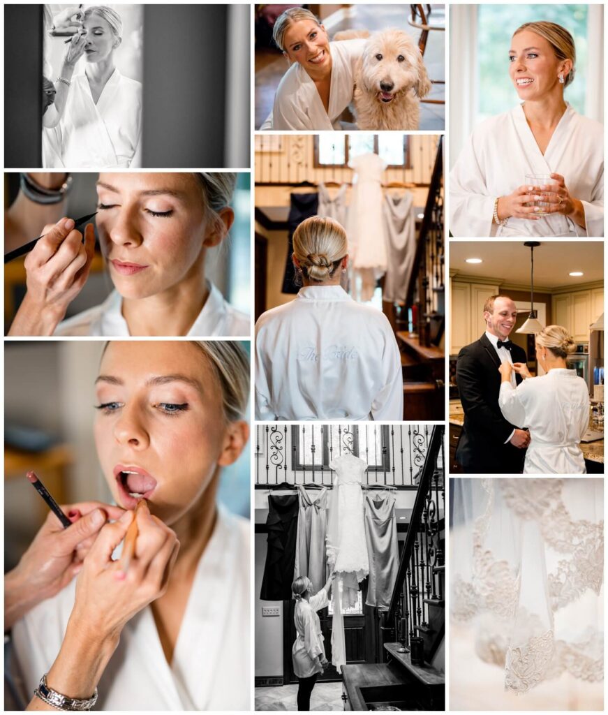 photos of bride getting ready on her wedding day in cleveland