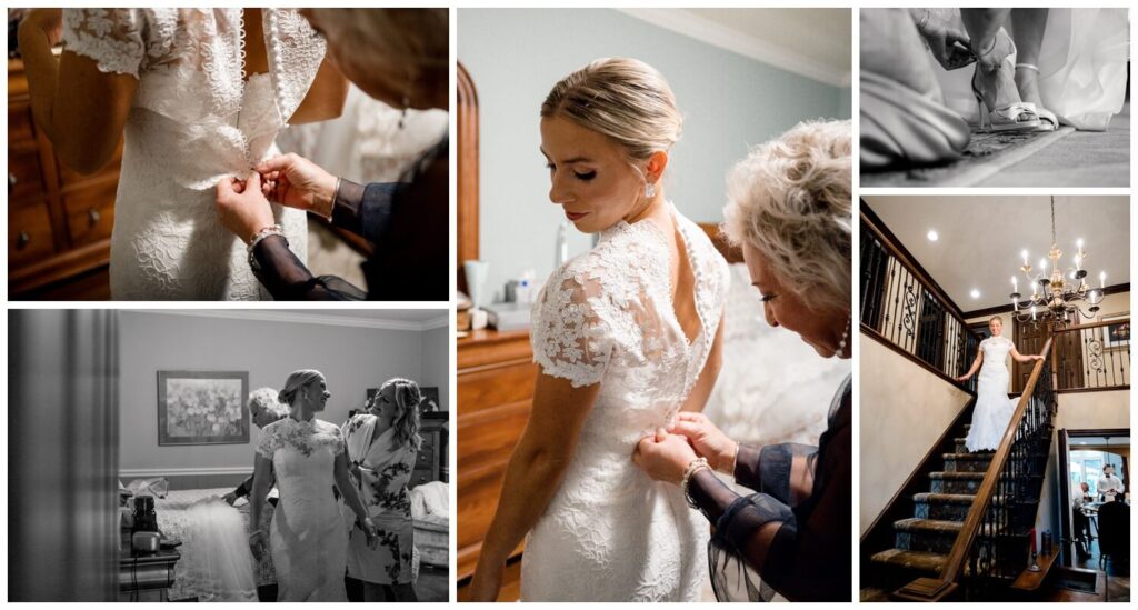 bride getting ready on the morning of her wedding in cleveland ohio