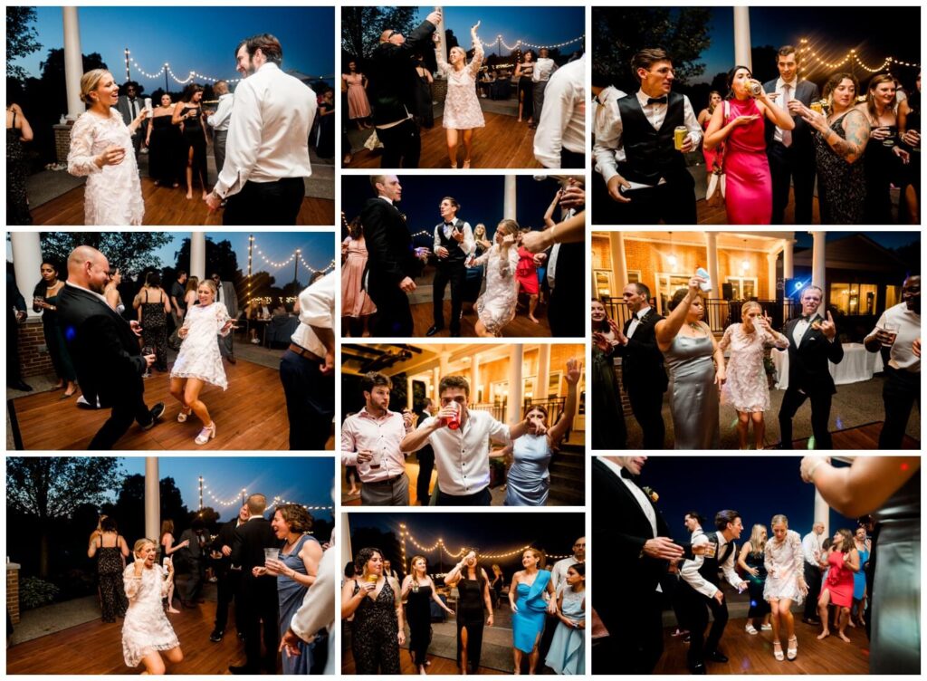 guests dancing at chagrin valley country club wedding