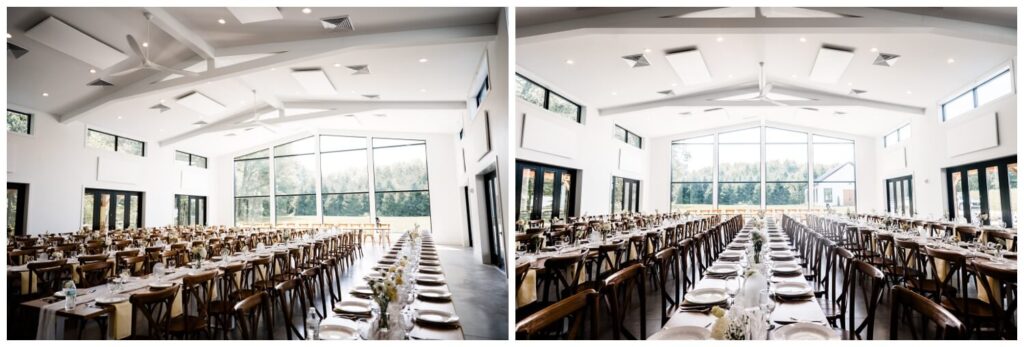 beautiful setup for a wedding at the wellspring captured by three and eight photography