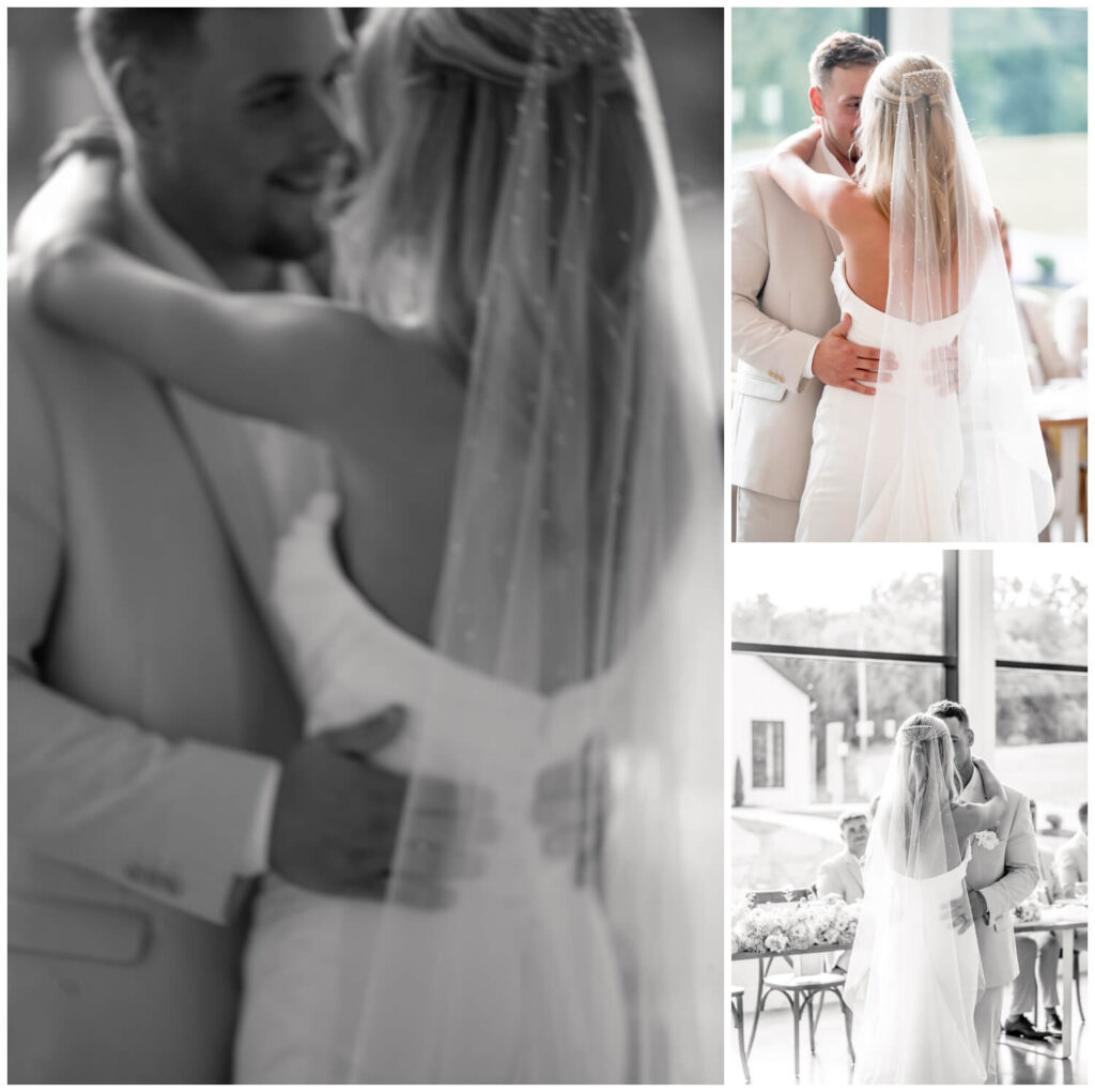 bride and groom's first dance at the wellspring on wedding day